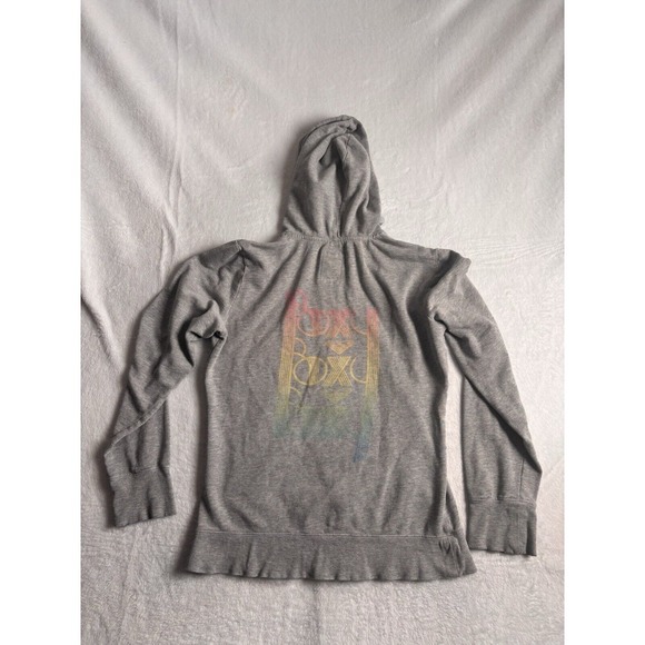 Roxy Tops - Y2K‎ ROXY Grey Full Zip Long Sleeve Fleece Hoodie Women's Medium Stain *